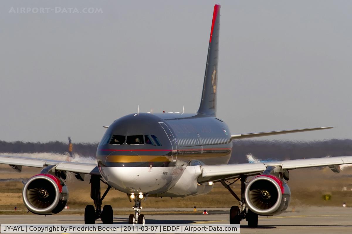 JY-AYL, 2008 Airbus A319-132 C/N 3428, holding point RW18W