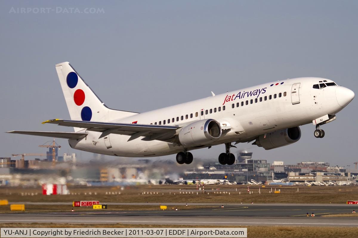 YU-ANJ, 1986 Boeing 737-3H9 C/N 23714/1305, departure via RW18W