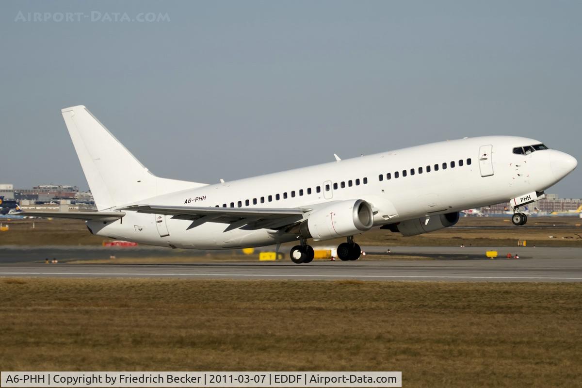 A6-PHH, 1995 Boeing 737-3Q8 C/N 26314, departure via RW18W