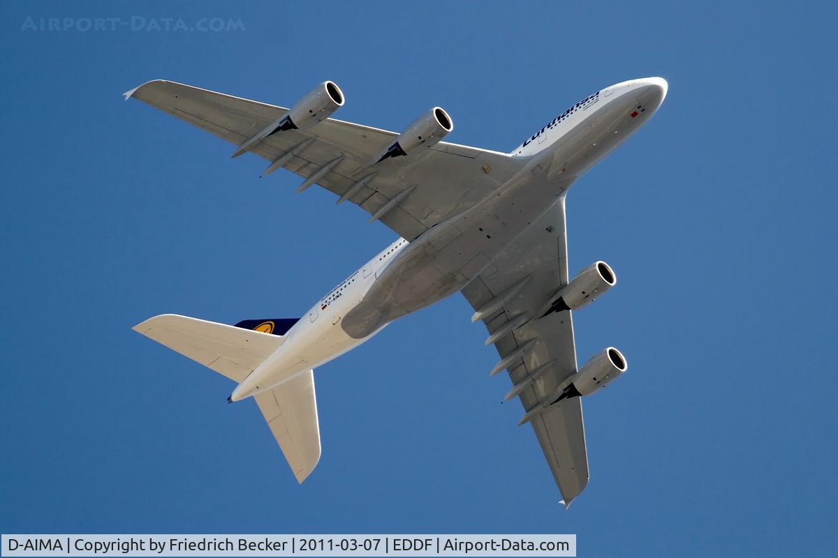 D-AIMA, 2010 Airbus A380-841 C/N 038, downwind for RW07L