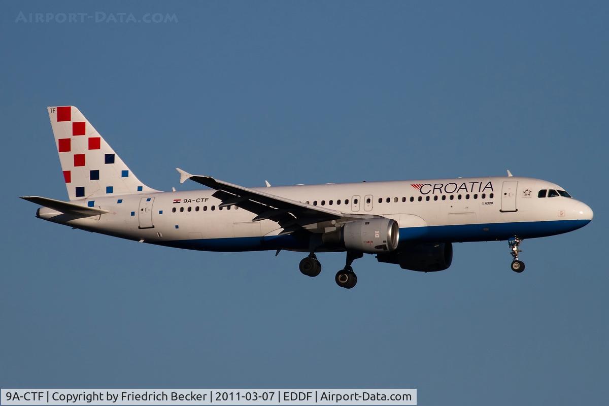 9A-CTF, 1991 Airbus A320-211 C/N 258, on final