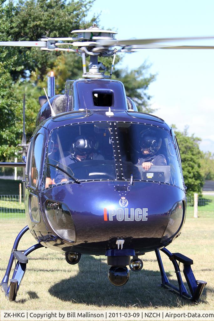ZK-HKG, Aerospatiale AS-355F-1 Ecureuil 2 C/N 5267, helping to keep us safe after the quake,  This is normally an AKL based a/c
