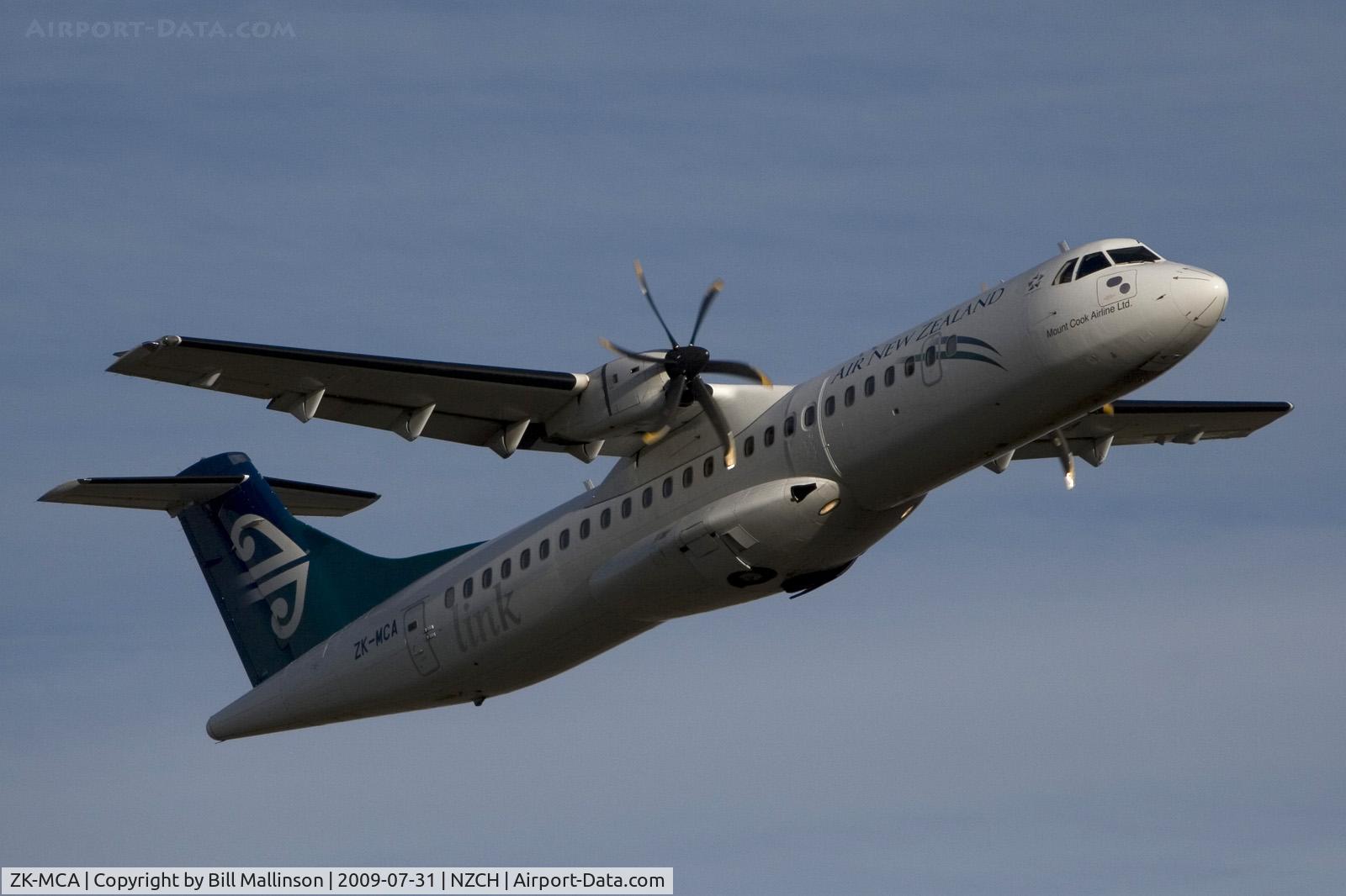 ZK-MCA, 1999 ATR 72-212A C/N 597, early winter morn  departure from 02