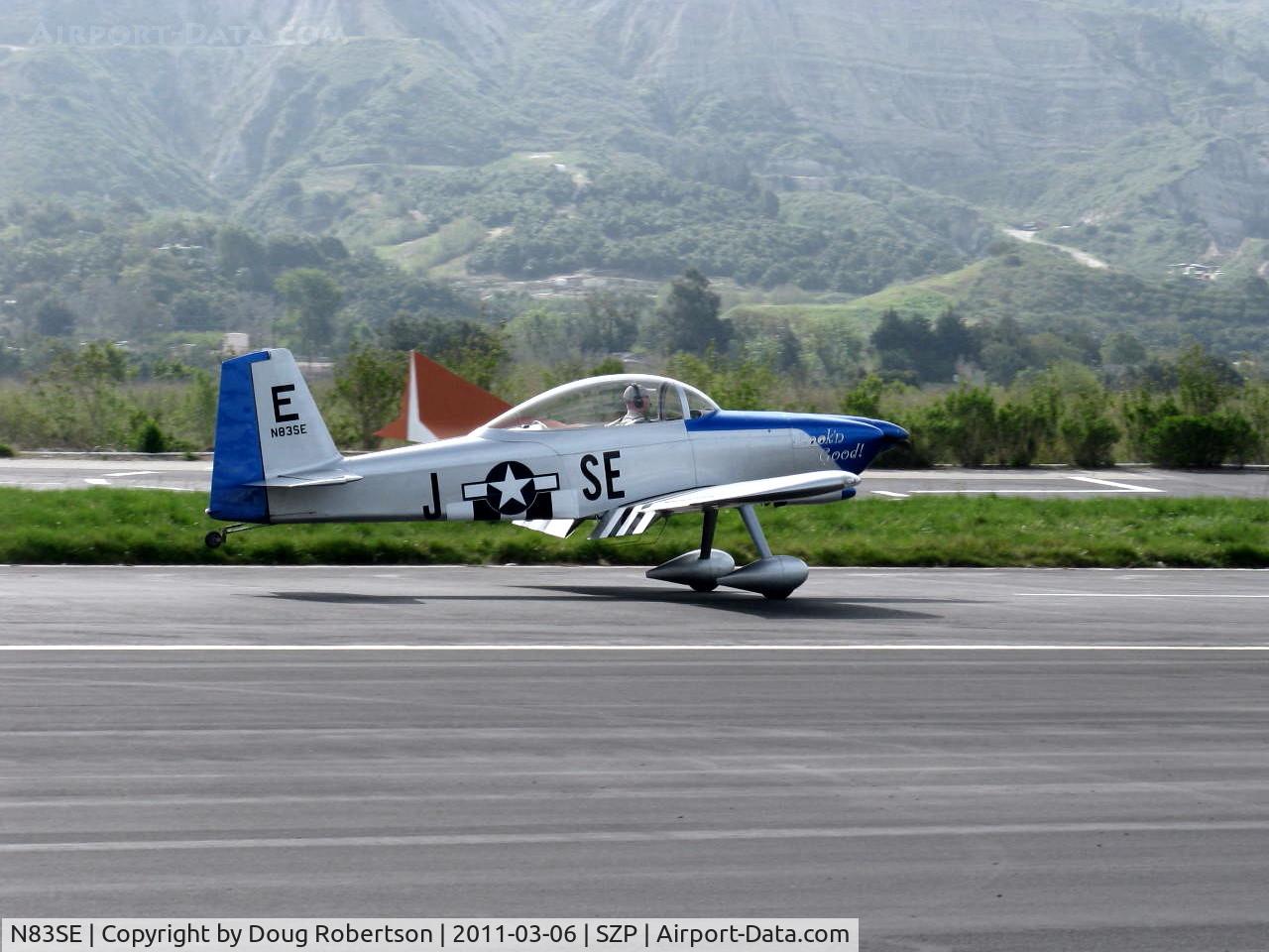 N83SE, 2004 Vans RV-8 C/N 81685, 2004 Ely VAN's RV-8, wheel landing roll Rwy 22