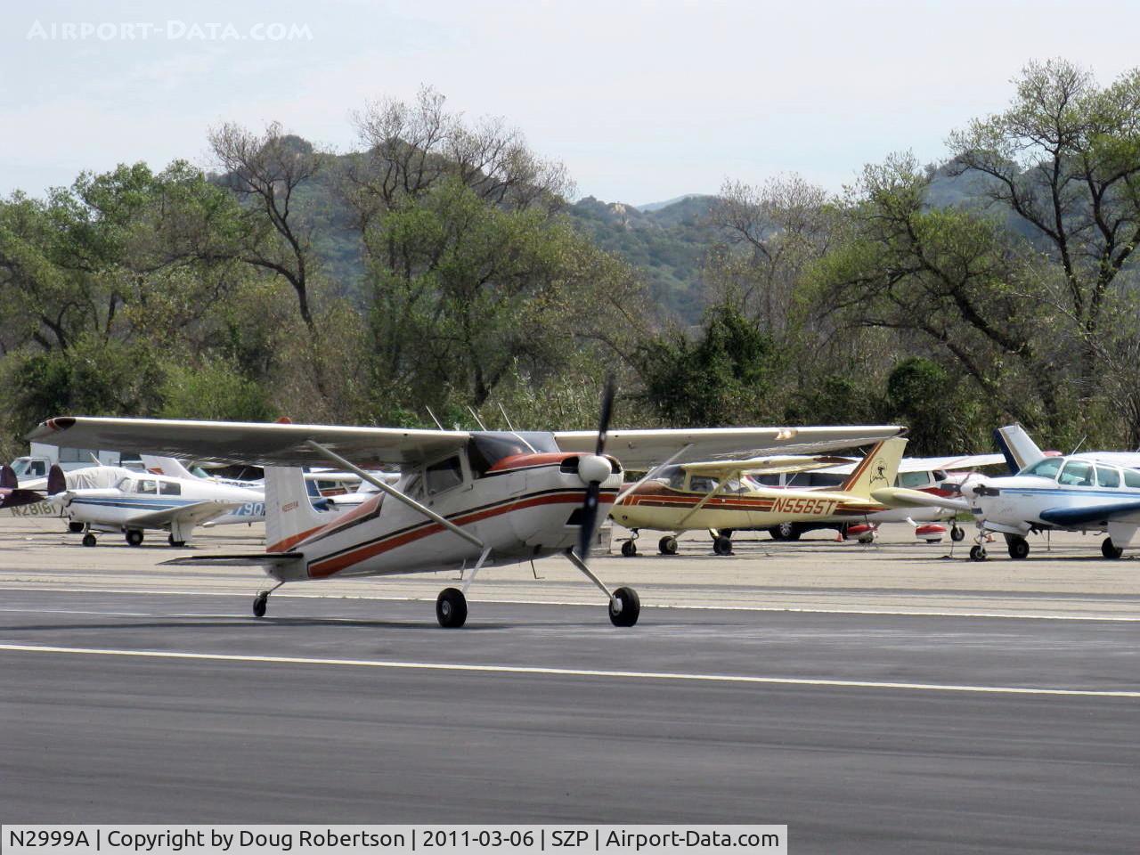 N2999A, 1953 Cessna 180 C/N 30199, 1953 Cessna 180, Continental O-470-A 225 Hp, landing roll Rwy 22