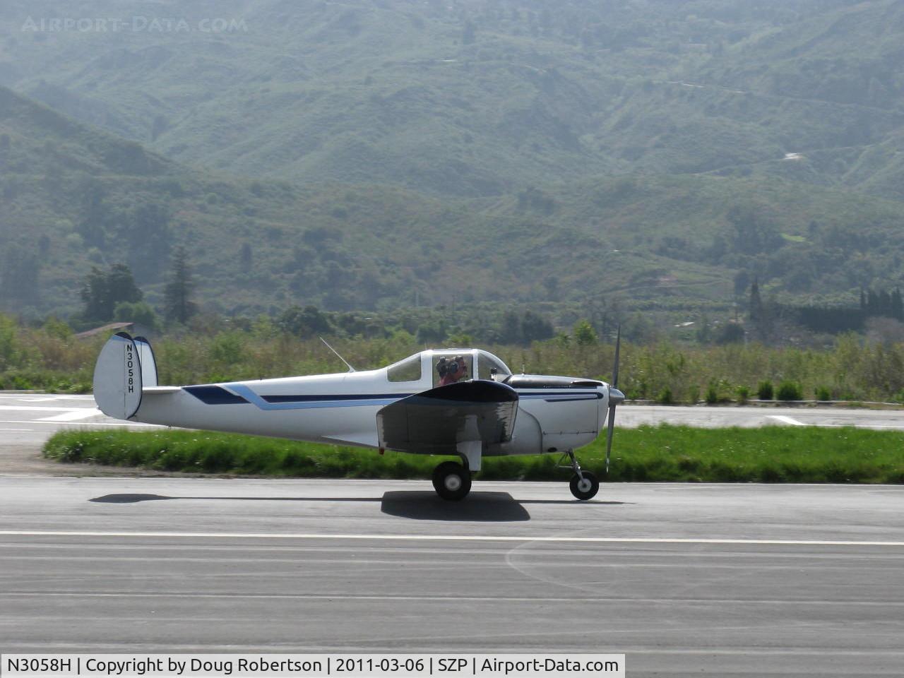 N3058H, 1946 Erco 415C Ercoupe C/N 3683, 1946 ERCO Ercoupe 415-C, Continental C85 85 Hp upgrade, landing roll Rwy 22