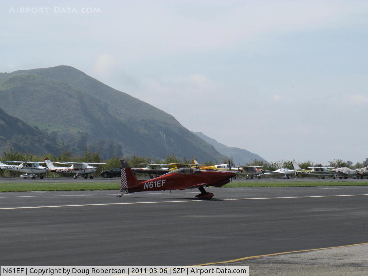 N61EF, 1989 Bushby Mustang II C/N M-II-1019, 1989 Forisch BUSHBY M-II MUSTANG II, Lycoming O-320 160 Hp, taxi off the active