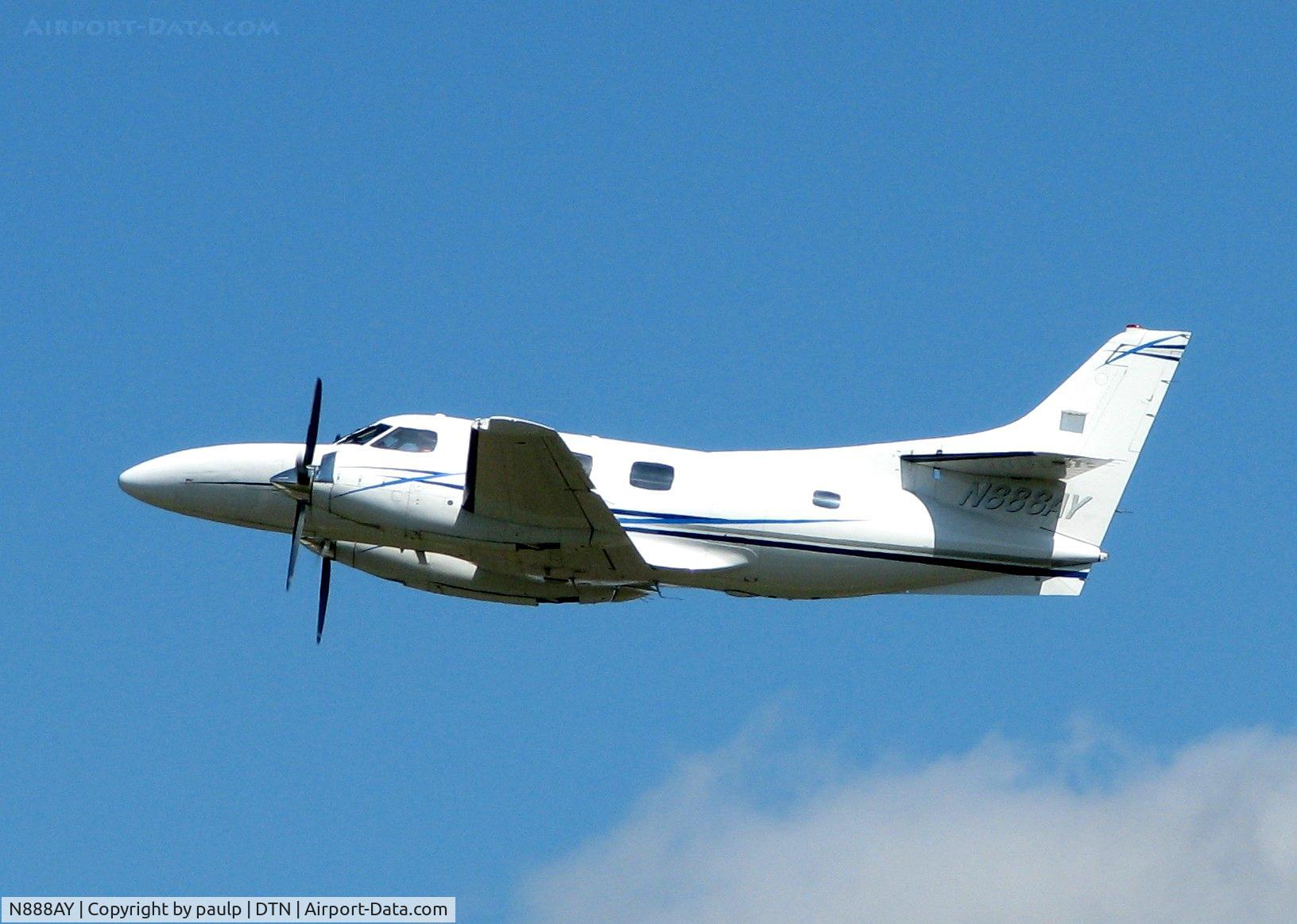 N888AY, 1981 Swearingen SA227-TT Merlin IIIC C/N TT-489, Off of Rwy 32 at Downtown Shreveport.