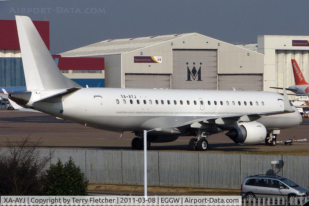 XA-AYJ, 2010 Embraer ERJ-190-100ECJ Lineage 1000 C/N 19000243, Executive 2010 Embraer ERJ-190-100ECJ, c/n: 19000243 in Luton