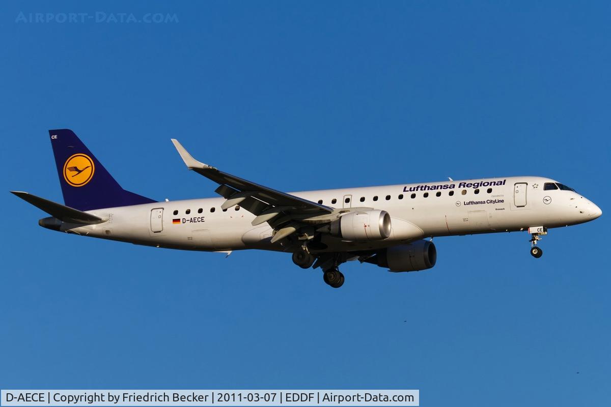 D-AECE, 2010 Embraer 190LR (ERJ-190-100LR) C/N 19000341, on final