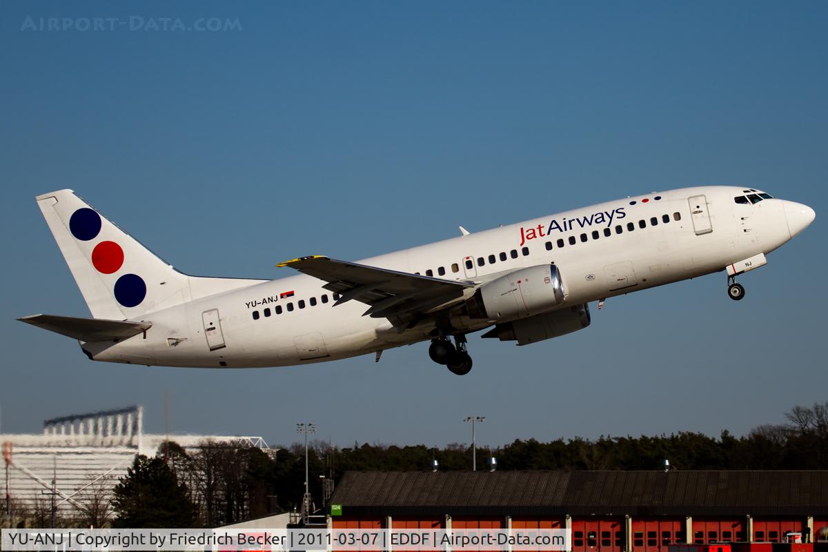 YU-ANJ, 1986 Boeing 737-3H9 C/N 23714/1305, departrure via RW18W