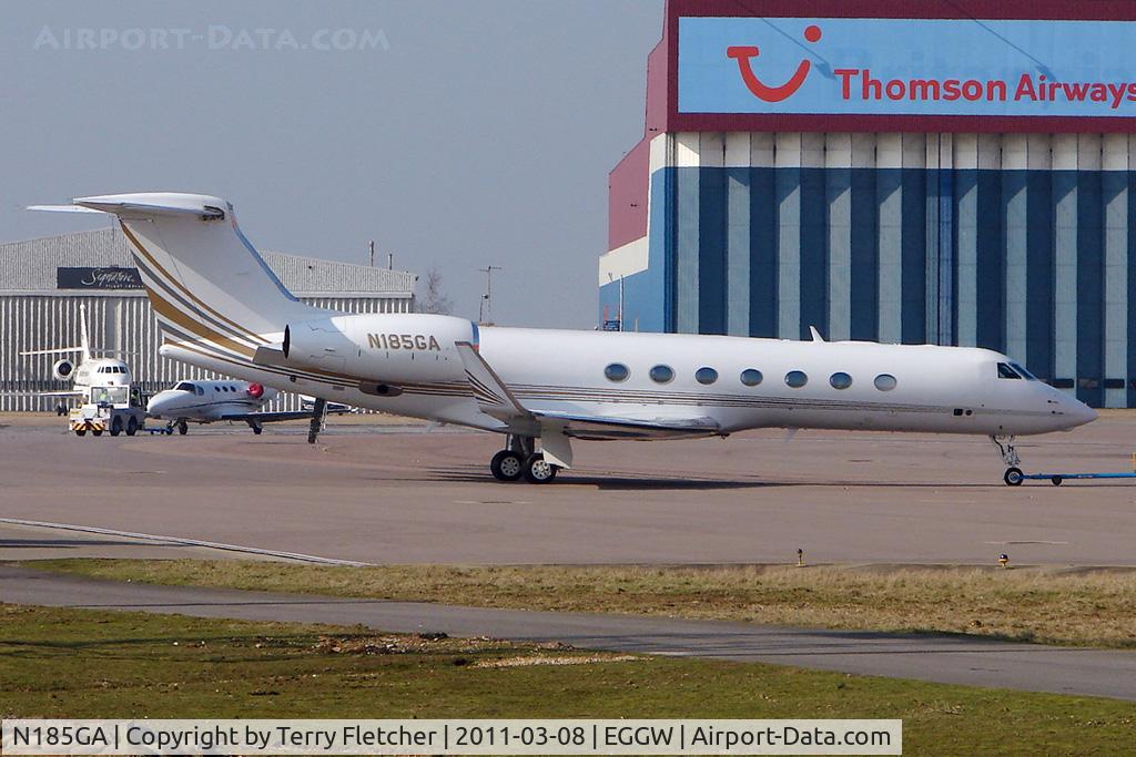 N185GA, 2008 Gulfstream Aerospace GV-SP (G550) C/N 5185, 2008 Gulfstream Aerospace GV-SP (G550), c/n: 5185 at Luton
