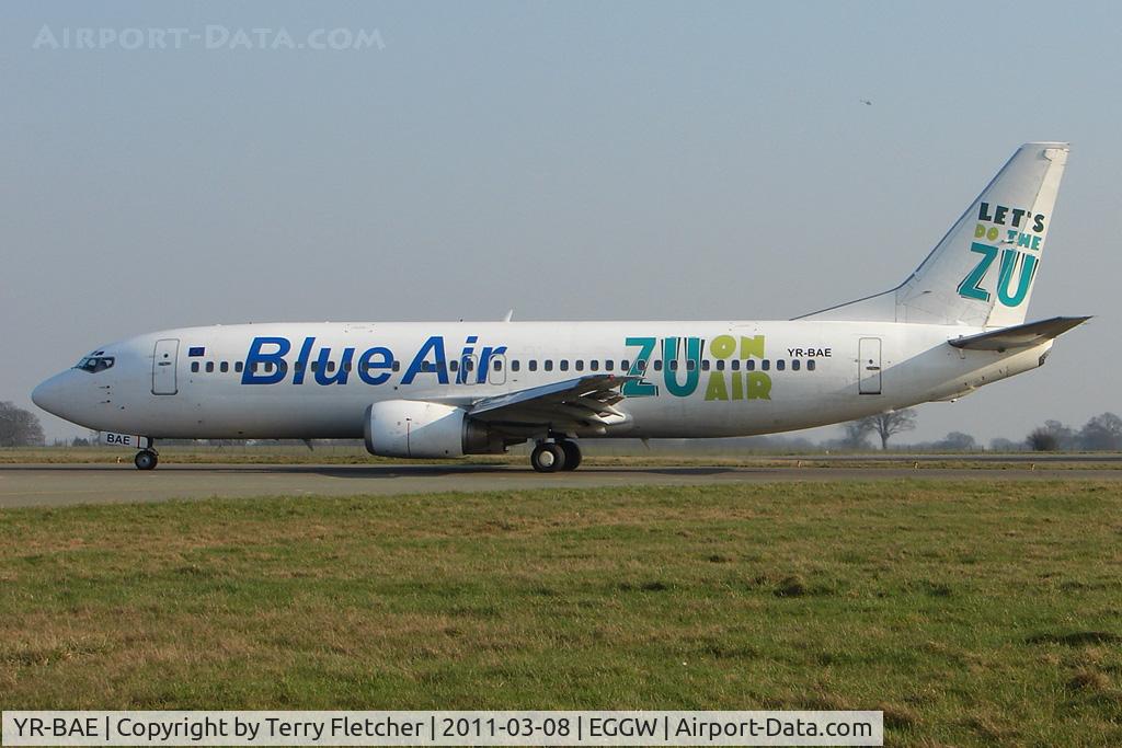 YR-BAE, 1997 Boeing 737-46N C/N 28723, Blue Air's Logojet - 1997 Boeing 737-46N, c/n: 28723 at Luton