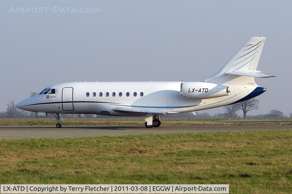 LX-ATD, 2008 Dassault Falcon 2000DX C/N 603, Dassault Falcon 2000DX, c/n: 603 at Luton