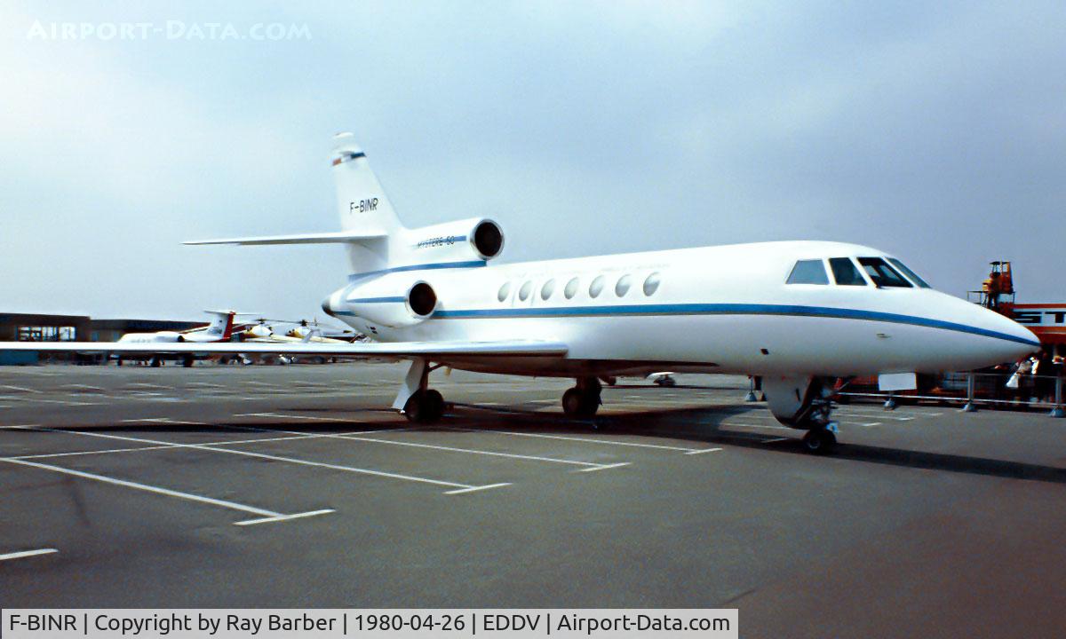 F-BINR, 1979 Dassault Falcon 50 C/N 2, Dassult Falcon 50 [2] Hannover~D 26/04/1980. Taken from a slide.