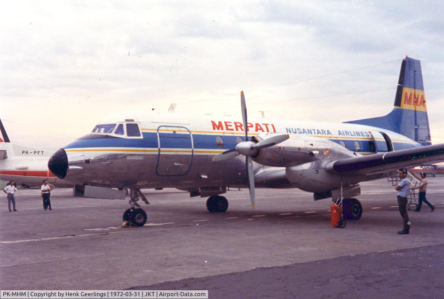 PK-MHM, 1971 Hawker Siddeley HS.748 Series 2A C/N 1695, Merpati
