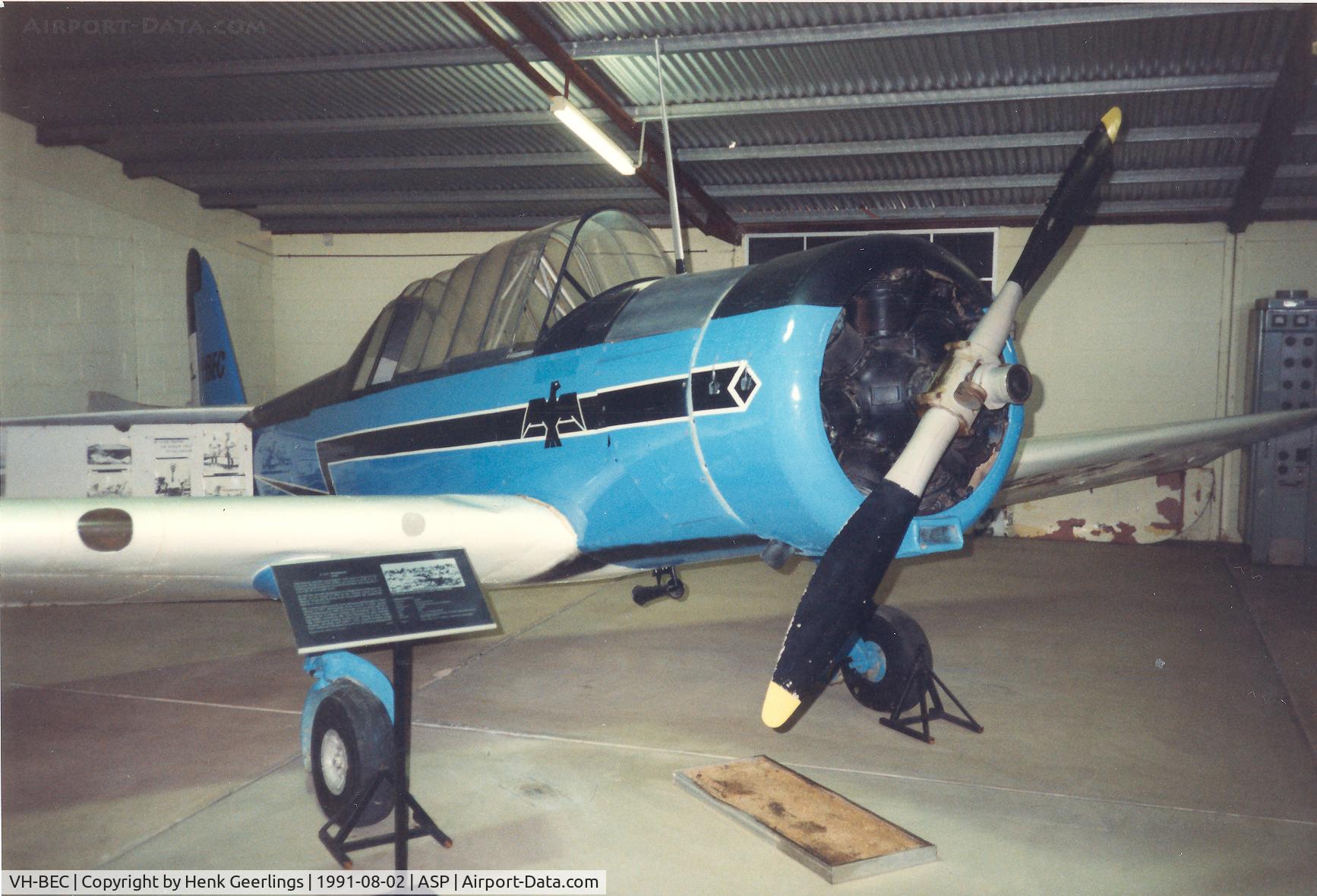 VH-BEC, Commonwealth CA-6 Wackett C/N 373, Central Australian Aviation Museum - Alice Springs