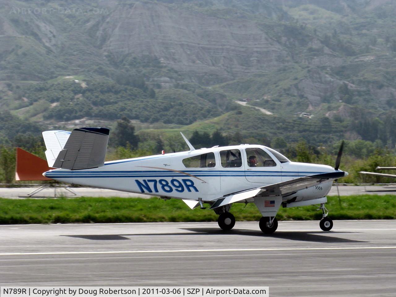 N789R, 1965 Beech S35 Bonanza C/N D-7777, 1965 Beech S35 BONANZA, Continental IO-520-B 285 Hp, landing roll Rwy 22