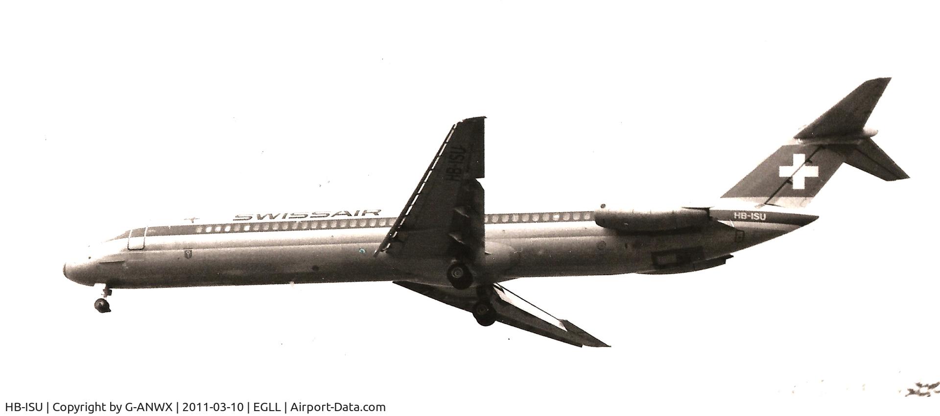 HB-ISU, 1977 Douglas DC-9-51 C/N 47663, Swissair DC-9 on finals to Heathrow.