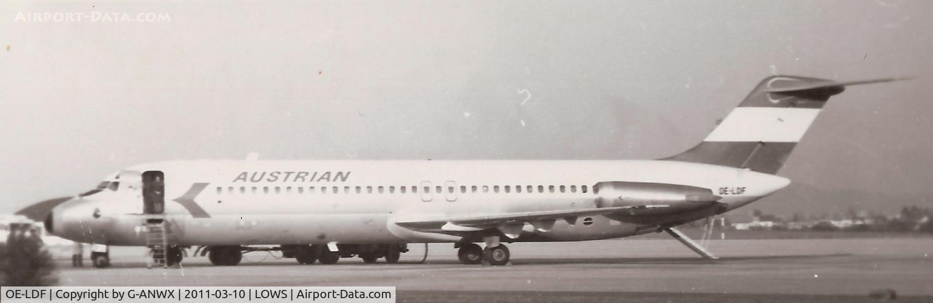 OE-LDF, 1971 Douglas DC-9-32 C/N 47458, Seen at Salzburg in 1972