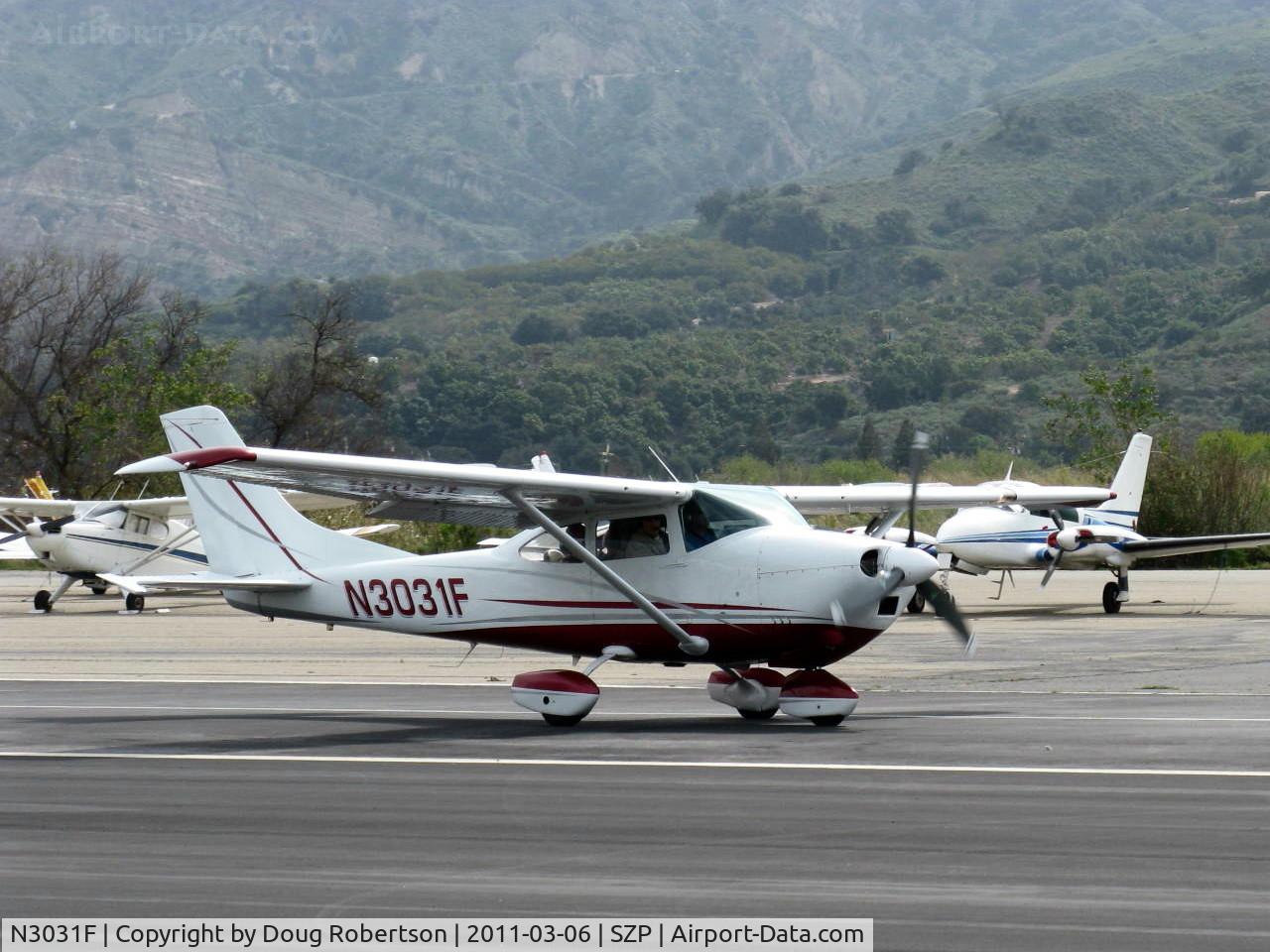 N3031F, 1966 Cessna 182J Skylane C/N 18257131, 1966 Cessna 182J SKYLANE, Continental O-470 230 Hp, landing roll Rwy 22