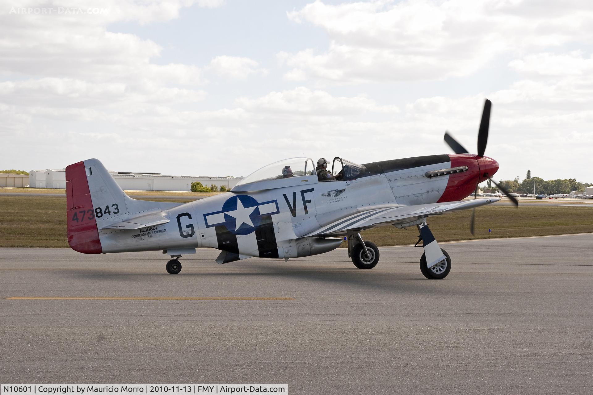 N10601, 1944 North American P-51D Mustang C/N 122-40383, P-51D after landing at Page Field Aviation Day, Fort Myers