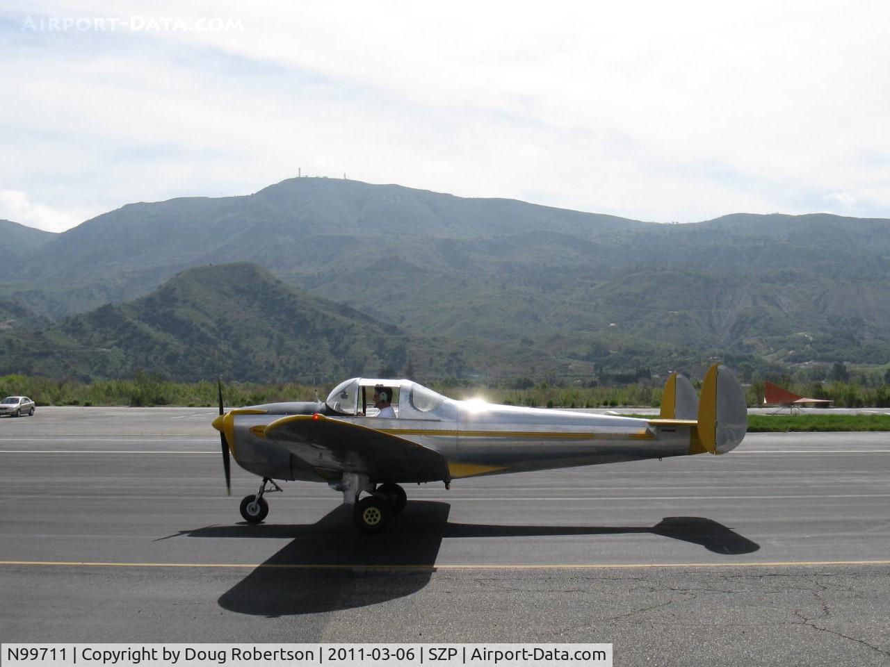 N99711, 1946 Erco 415D Ercoupe C/N 2334, 1946 ERCO Ercopupe 415-C, Continental O-200 100 Hp upgrade, taxi