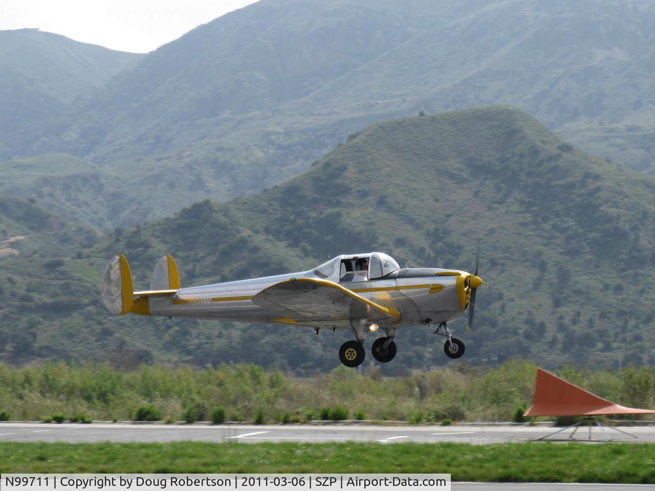 N99711, 1946 Erco 415D Ercoupe C/N 2334, 1946 ERCO Ercoupe 415-C, Continental O-200 100 Hp upgrade, another takeoff climb Rwy 22