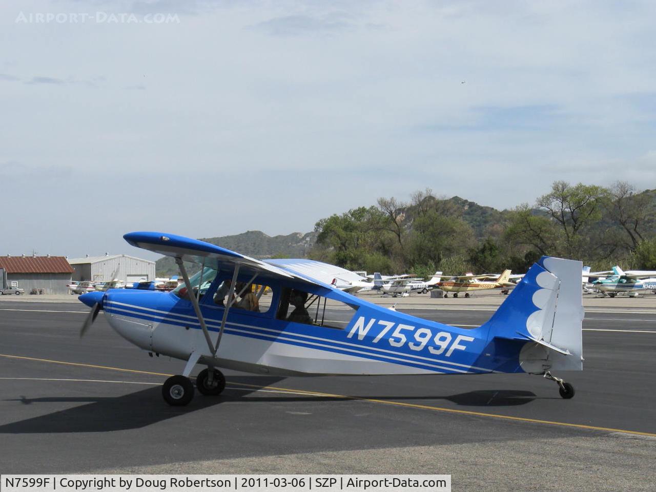 N7599F, 1970 Champion 7ECA Citabria C/N 745-70, 1970 Champion 7ECA CITABRIA, Lycoming O-235 115 Hp, Young Eagles Flight, taxi