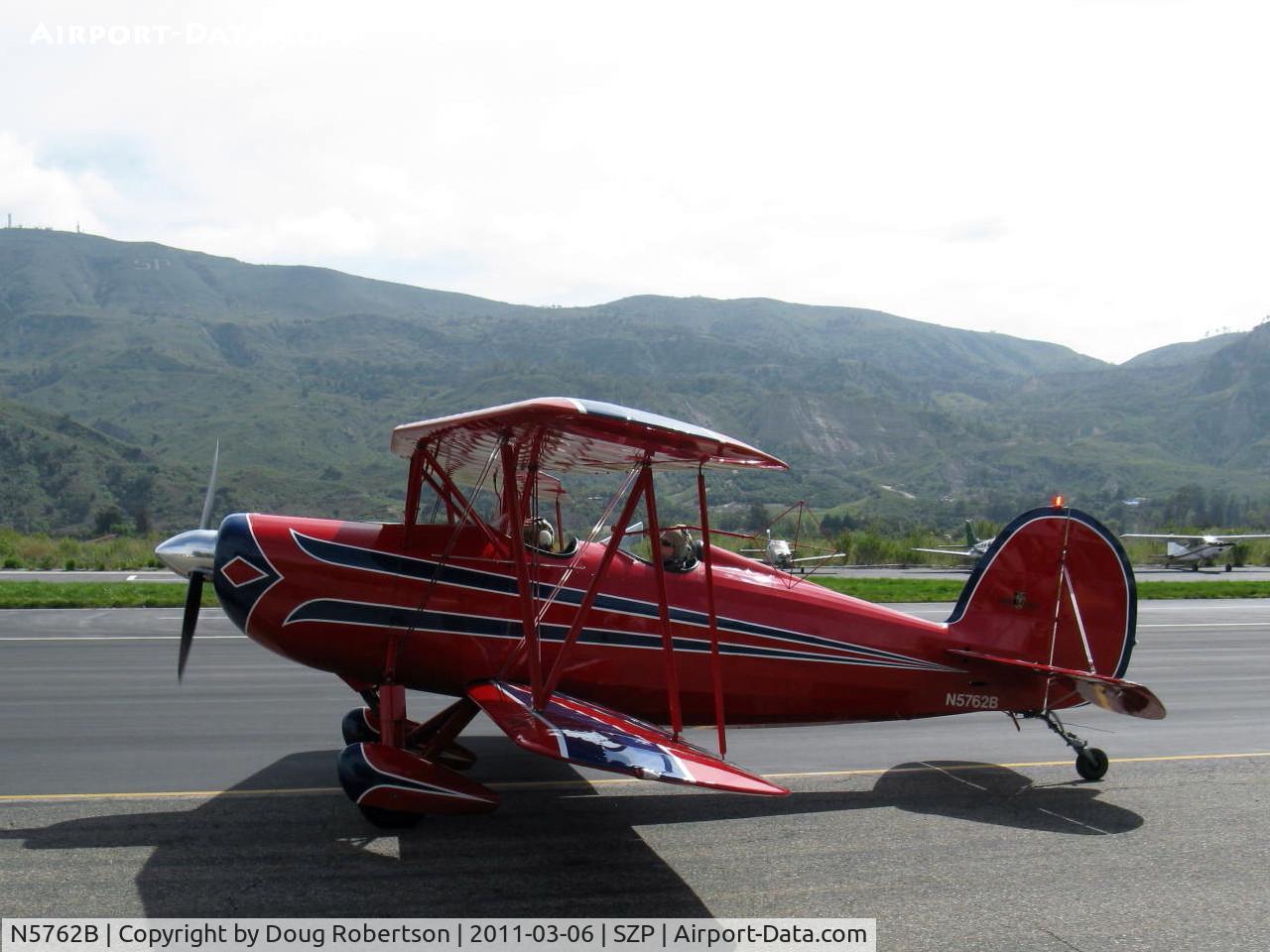 N5762B, 1980 Great Lakes 2T-1A-2 Sport Trainer C/N 0833, 1980 Great Lakes 2T-1A-2 SPORT TRAINER, Lycoming AEIO-360-B1FG 180 Hp aerobatic inverted systems, taxi