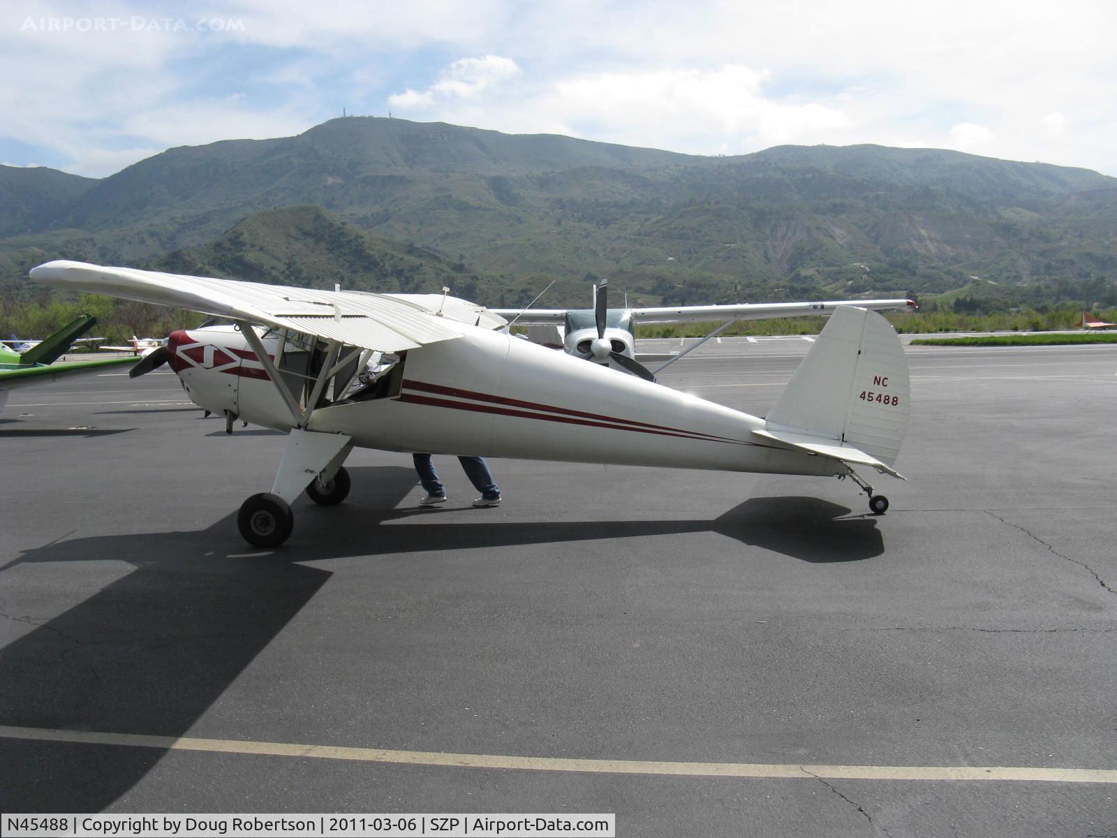 N45488, 1946 Luscombe 8A C/N 2015, 1946 Luscombe 8A, Continental A&C65 65 Hp