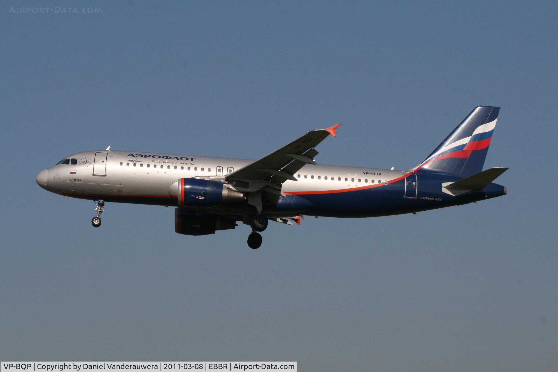 VP-BQP, 2006 Airbus A320-214 C/N 2875, Arrival of flight SU235 to RWY 25L