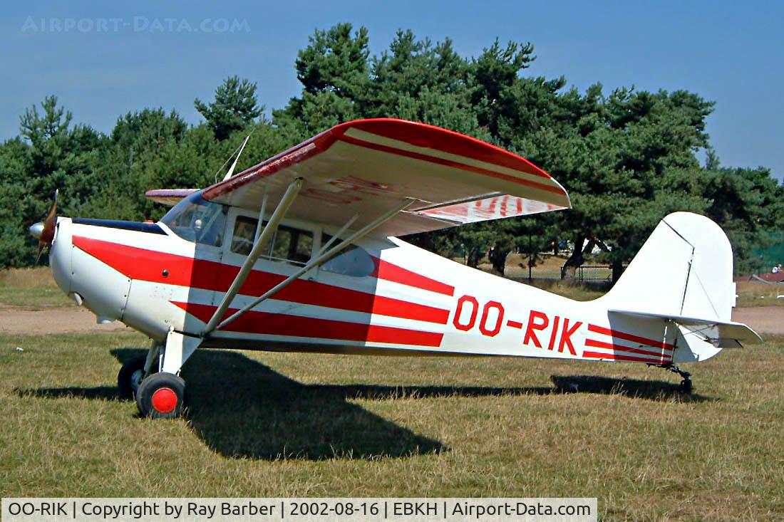 OO-RIK, 1947 Aeronca 11AC Chief Chief C/N 11AC-1598, Aeronca 11AC Chief [11AC-1598] Balen-Keiheuvel~OO 16/08/2002.