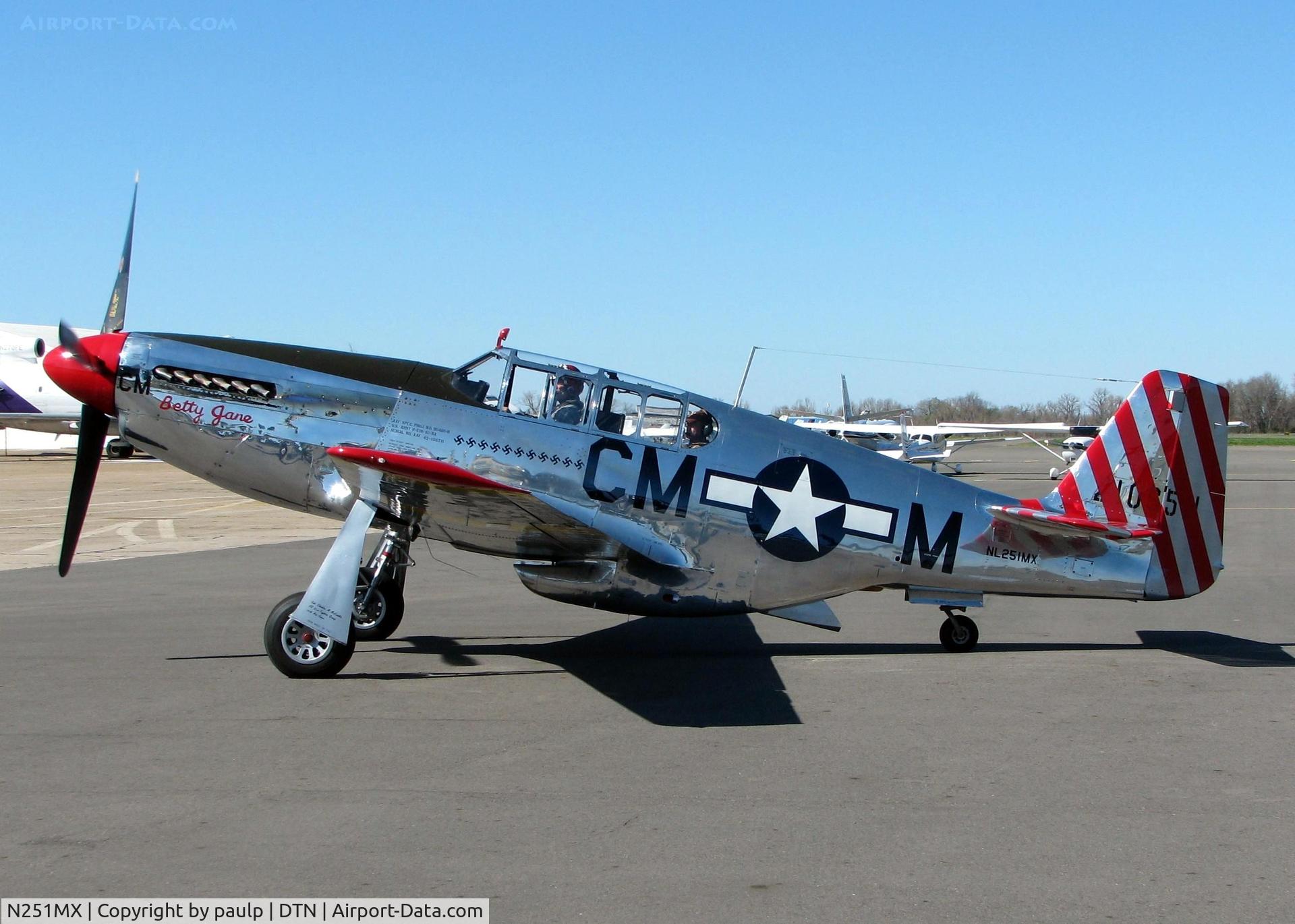 N251MX, 1943 North American P-51C-10 Mustang C/N 103-22730, At Downtown Shreveport.