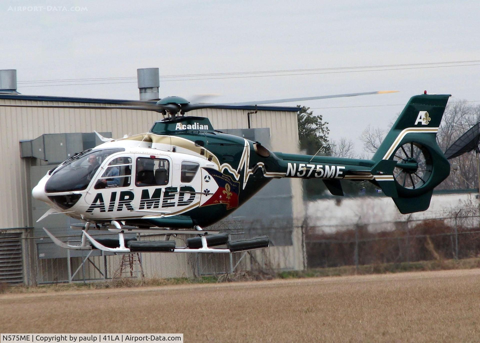 N575ME, 2000 Eurocopter EC-135T-1 C/N 0157, Departing Metro Aviation / Downtown Shreveport.