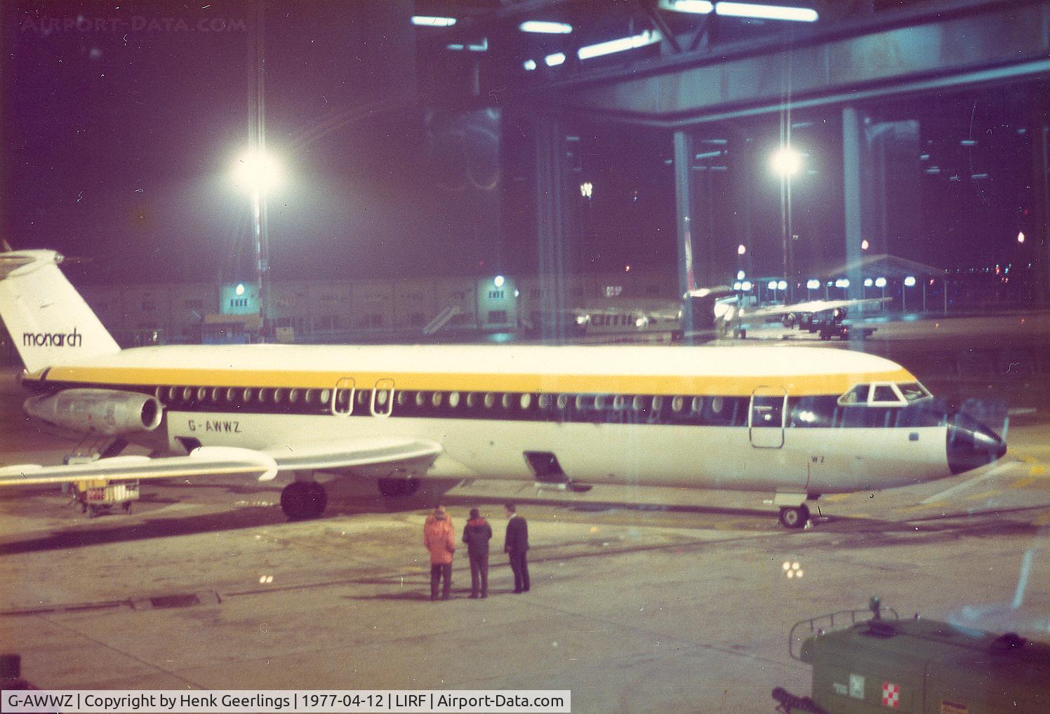 G-AWWZ, 1969 BAC 111-509EW One-Eleven C/N BAC.186, Monarch