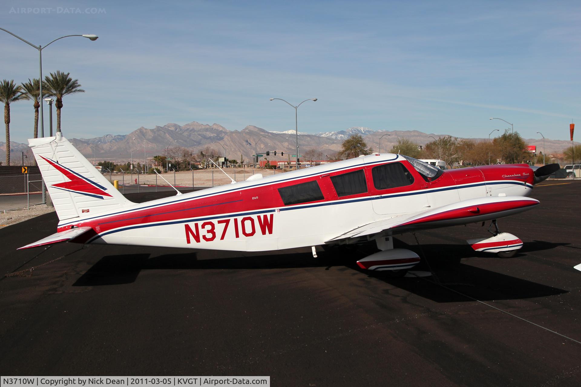 N3710W, 1966 Piper PA-32-260 Cherokee Six C/N 32-623, KVGT