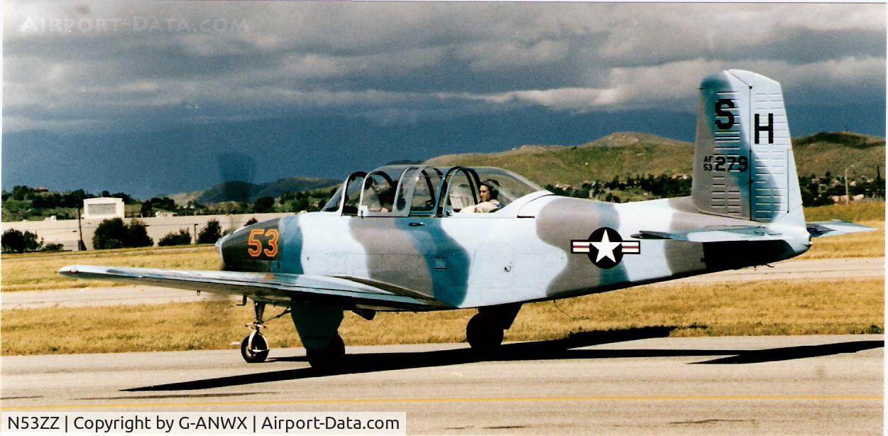 N53ZZ, Beech T-34A (A45) Mentor Mentor C/N G-279, Beech Mentor at Riverside, CA 1998