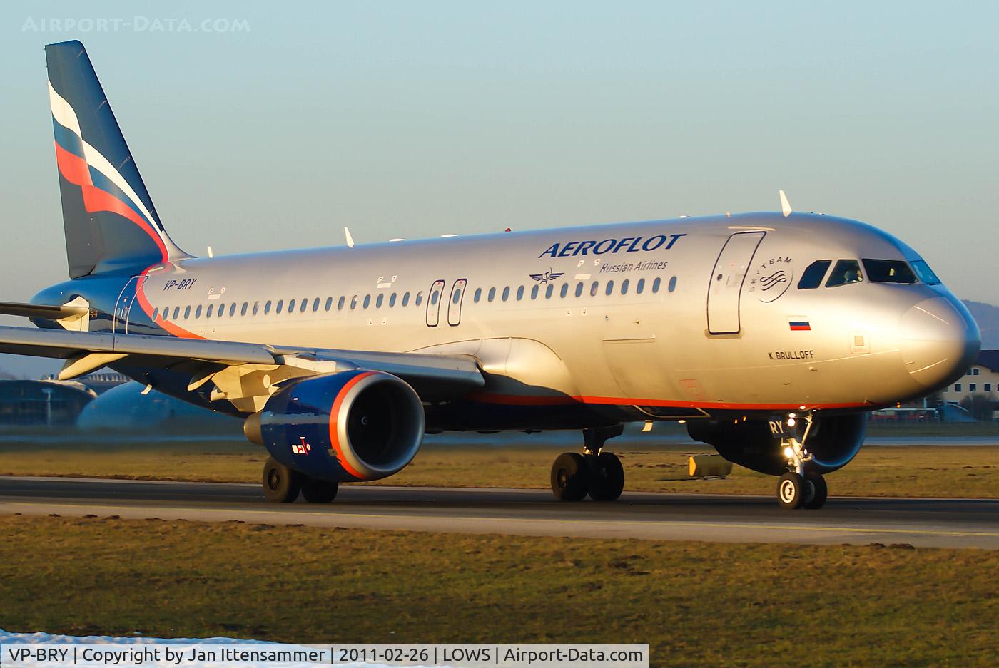 VP-BRY, 2007 Airbus A320-214 C/N 3052, Wintercharter @ LOWS