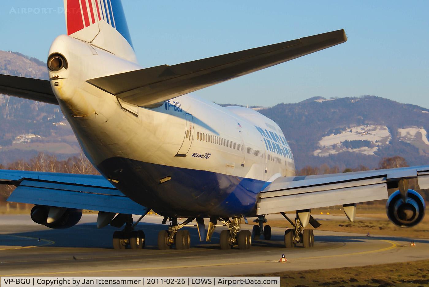 VP-BGU, 1986 Boeing 747-346 C/N 23482, Wintercharter @ LOWS