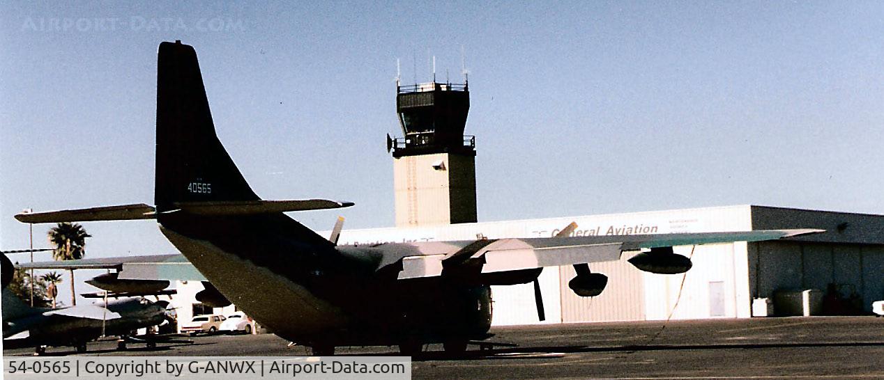 54-0565, 1954 Fairchild C-123K Provider C/N 20014, Fairchild C-123 Provider in the 1980's near Phoenix, AZ