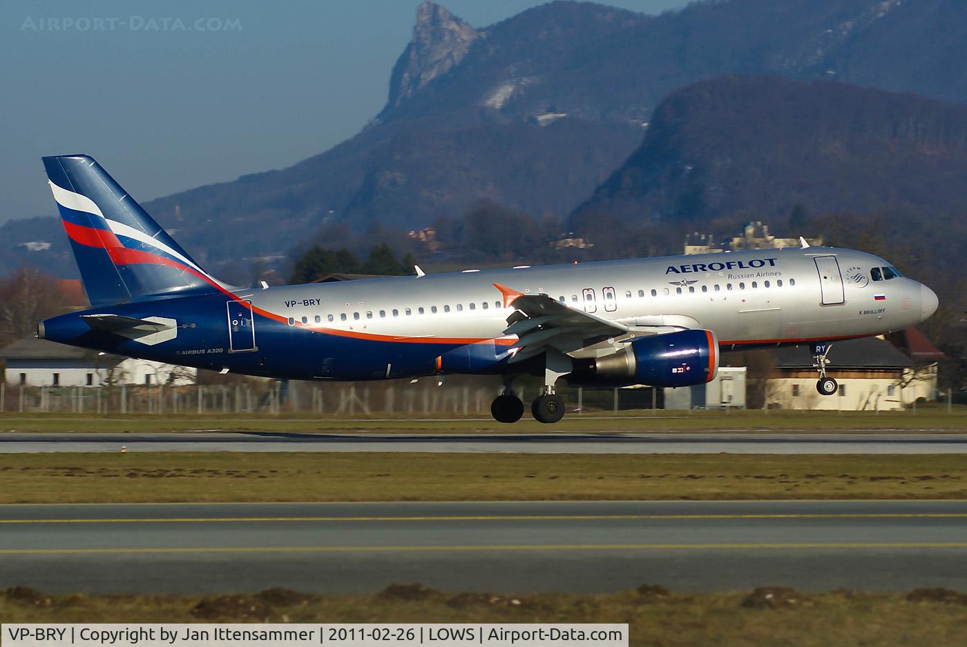 VP-BRY, 2007 Airbus A320-214 C/N 3052, Wintercharter @ LOWS