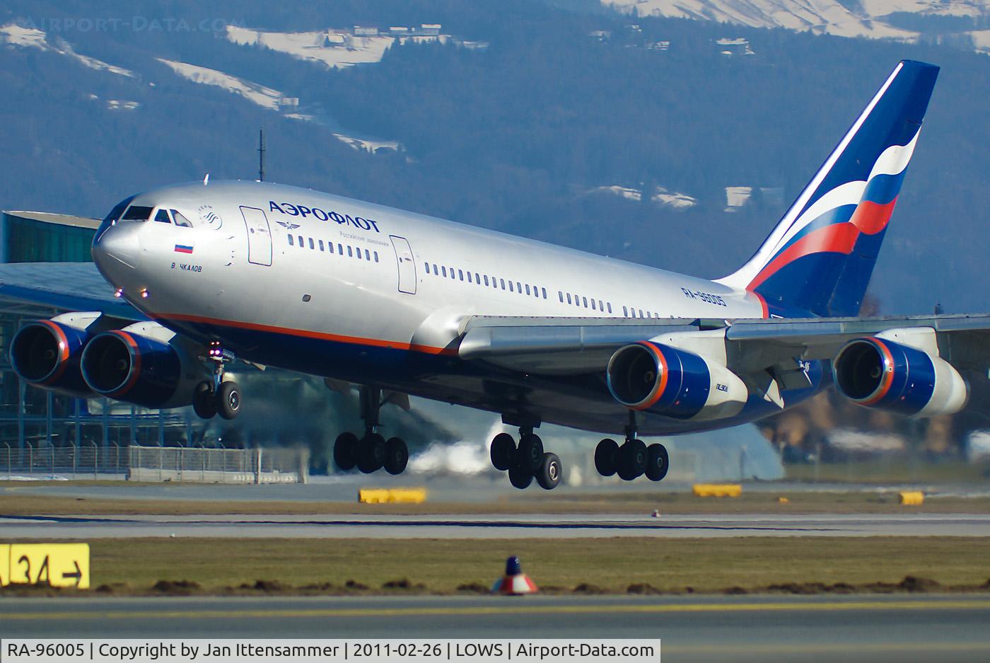 RA-96005, 1991 Ilyushin Il-96-300 C/N 74393201002, Wintercharter @ LOWS