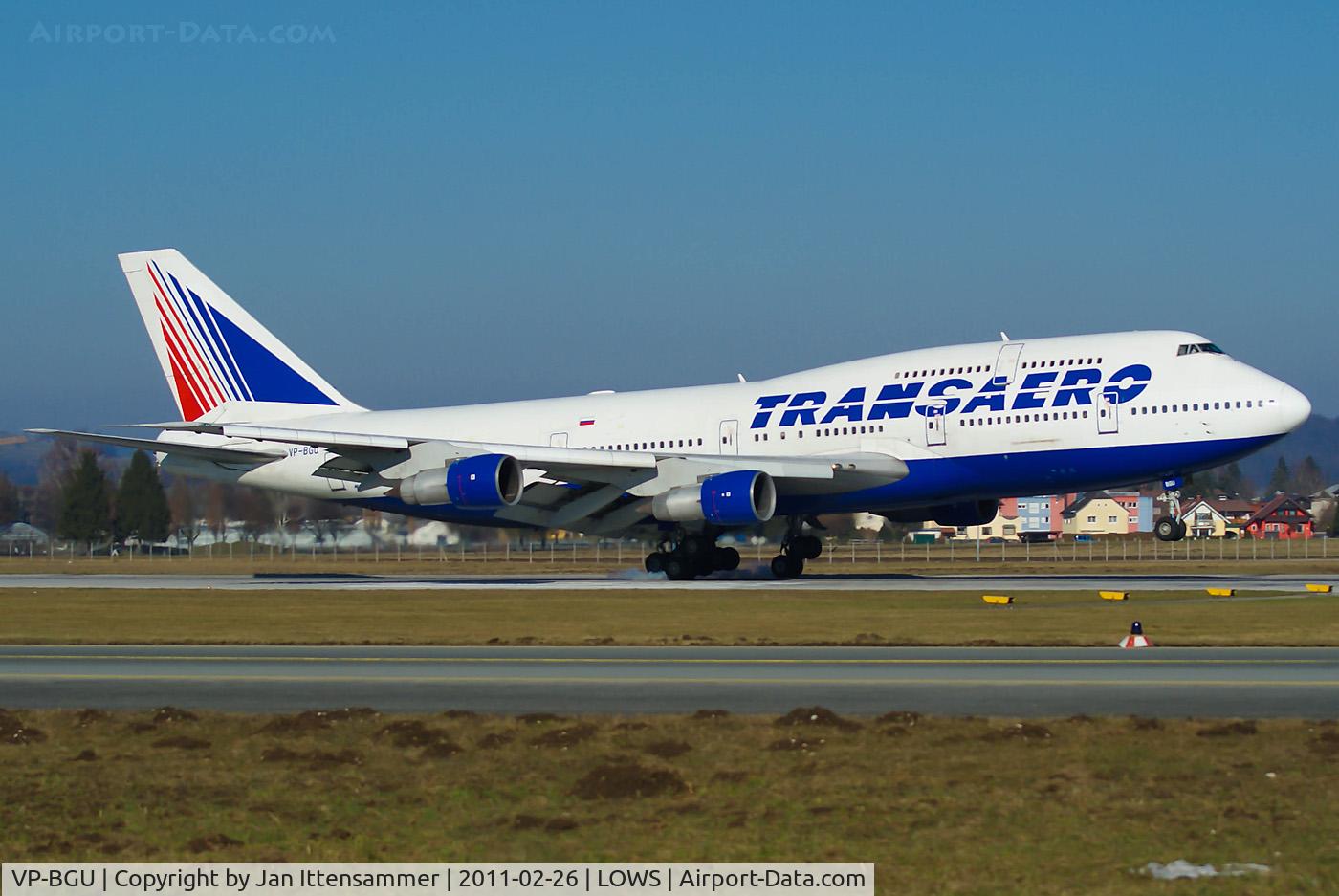 VP-BGU, 1986 Boeing 747-346 C/N 23482, Wintercharter @ LOWS