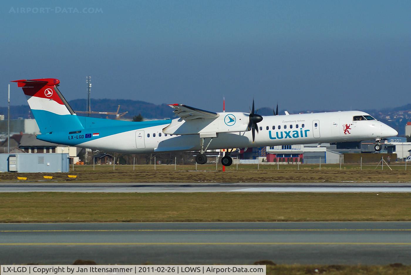LX-LGD, 2007 De Havilland Canada DHC-8-402Q Dash 8 C/N 4171, Wintercharter @ LOWS