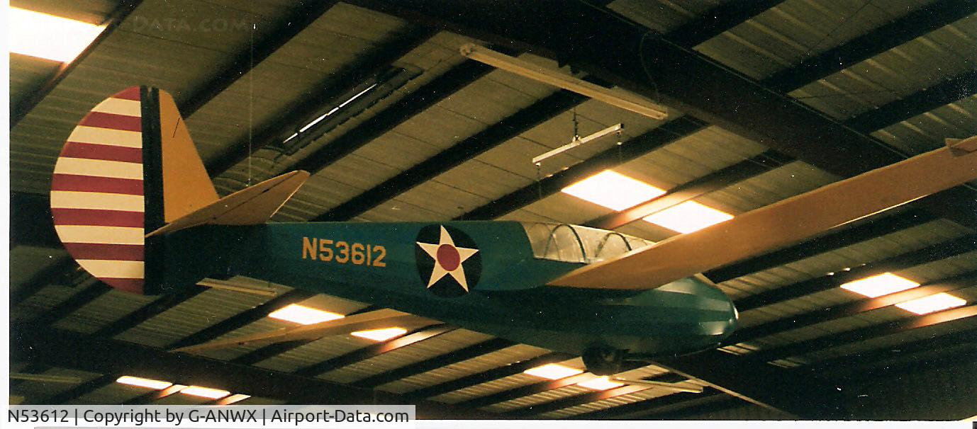 N53612, 1945 Laister-kauffman LK-10A C/N 9, Glider preserved at Pima Aerospace Museum, Tucson, AZ, 1998.
