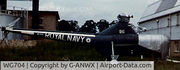 WG704, Westland Dragonfly HR.3 C/N Not found WG704, Westland S-51 Dragonfly, RN, in store at RNAY Fleetlands in the 1960's