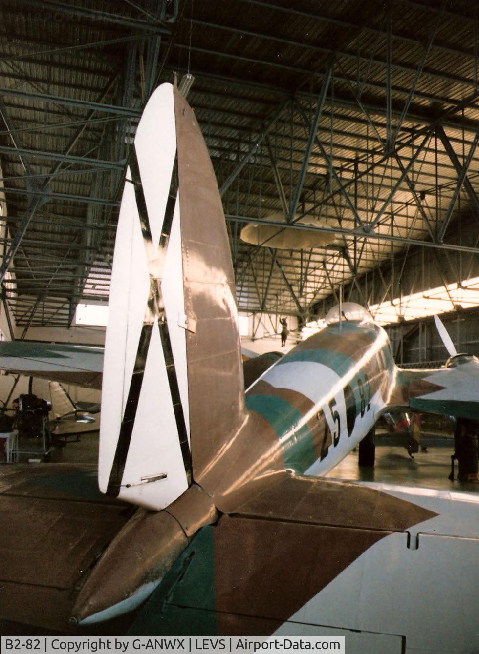 B2-82, 1938 Heinkel He-111E-3 C/N 2940, Spanish built He111 with Rolls Royce Merlin engines. At the Spanish Aircraft Museum, Madrid. 1996