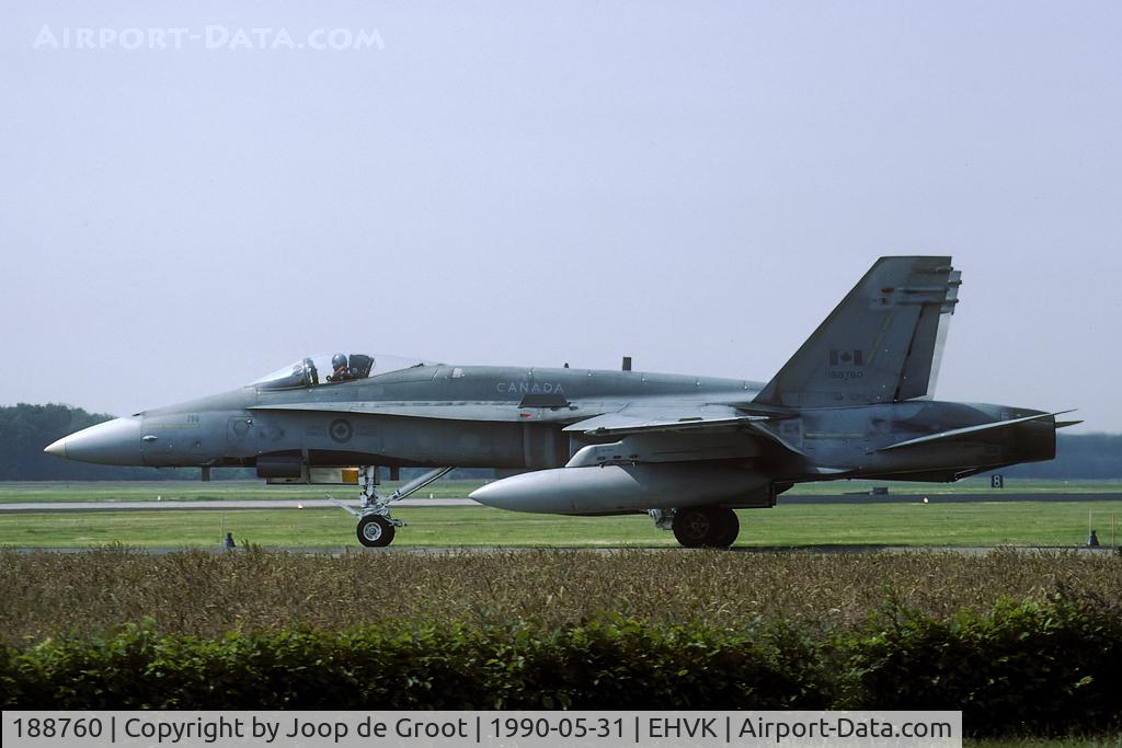 188760, 1986 McDonnell Douglas CF-188A Hornet C/N 0409/A341, participant in the 1990 TLP exercise.