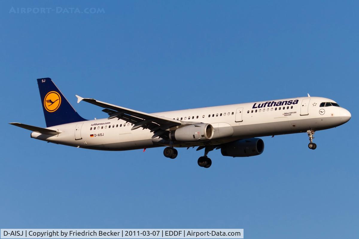 D-AISJ, 2008 Airbus A321-231 C/N 3360, on final